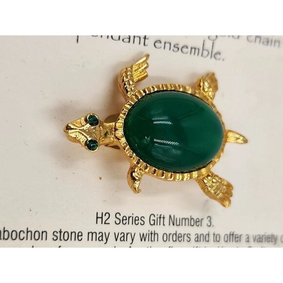 Turtle Pin/Pendant Collectable Lewis Clark Expedition Cabochon Stone H2 Series - Picture 9 of 12